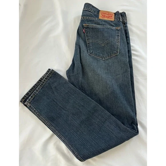 Levi Strauss Co 505 Mens Jeans Dark Wash Straight Fit Size 36x34 - Picture 5 of 5